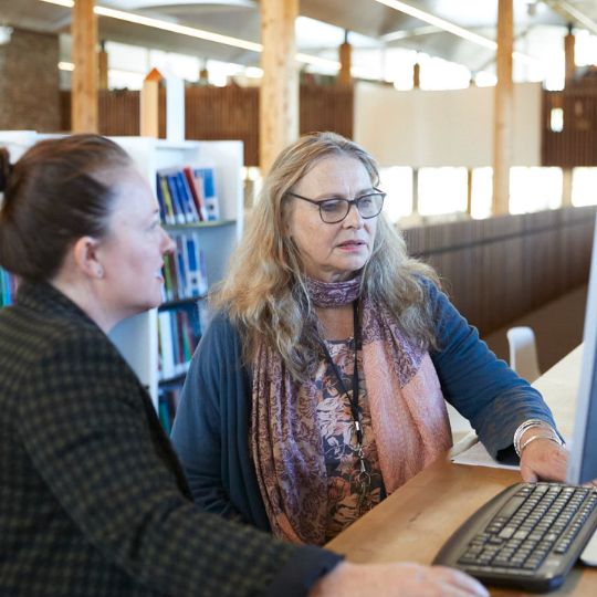 Volunteering at the library